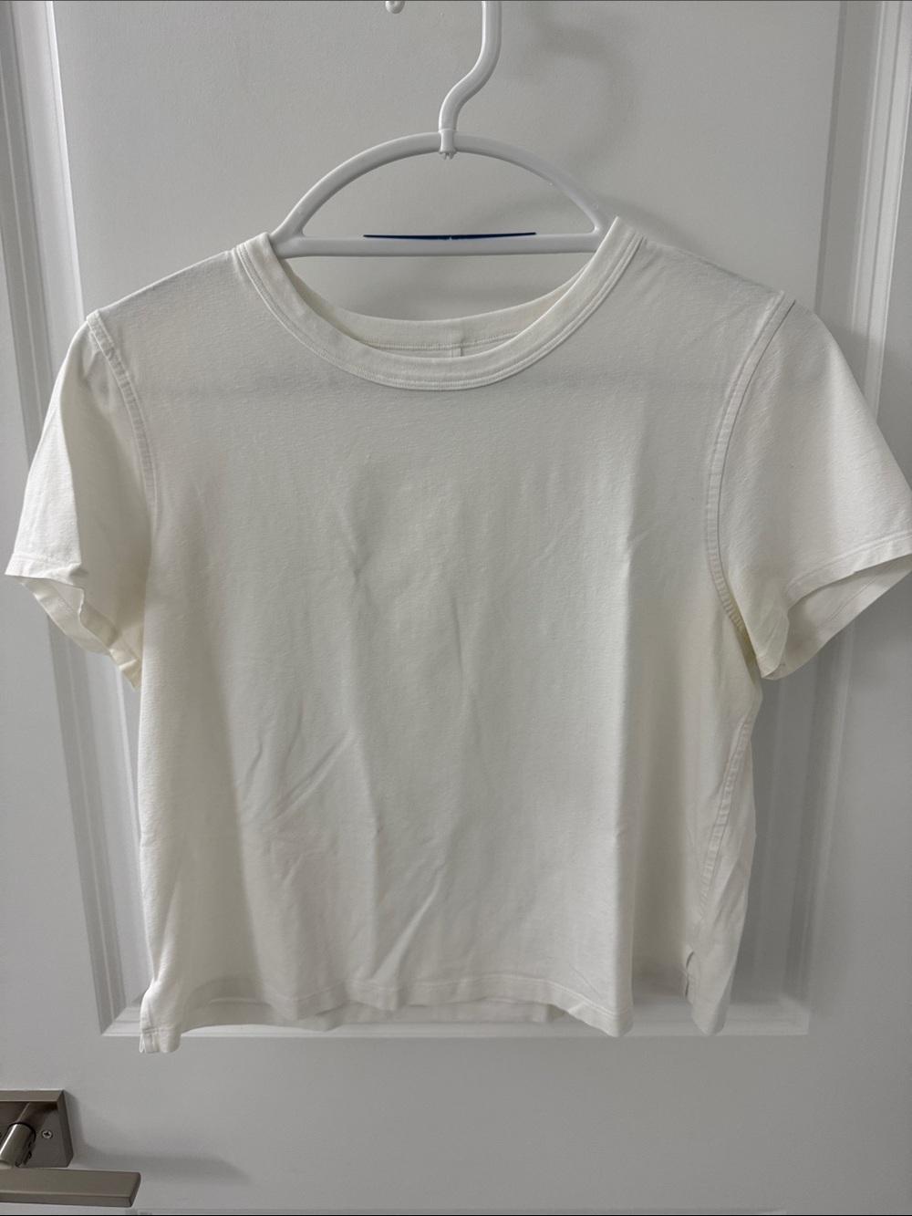 lululemon athletica Classic-Fit Cotton-Blend Tee White Size:8